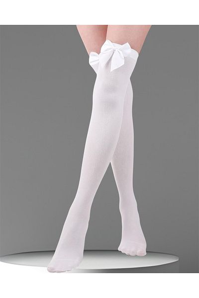 erceys Women's Above Knee Bow Socks Stylish Quality Cotton 1 Pair