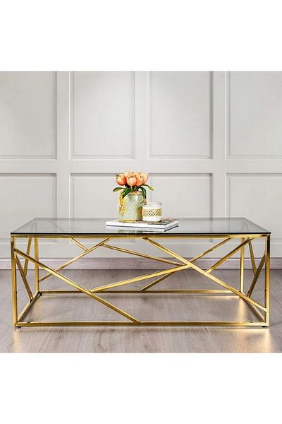 private house Gold center service table (120*60)