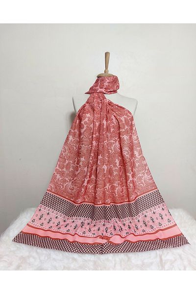 REMOMODA Ethnic Patterned Chiffon Shawl