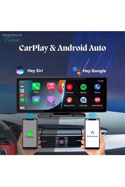 e-Wantay Car Navigation 10.26" HD MP5, Wireless CarPlay & Android Auto, Bluetooth, Screen Mirroring, Black