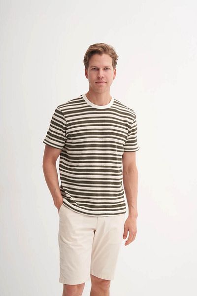 Cazador Crew Neck Green Men's T-Shirt 4034
