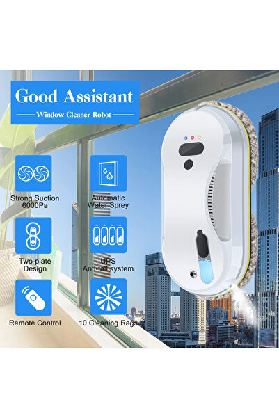 ErginGroup Otomatik Su Püskürtmeli Uzaktan Kumandalı Cam Pencere Yıkama Akıllı Temizleme Robotu
