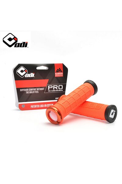 Choice PRO-Orange ODI Bicycle Lock on Grips for MTB Mountain Bike Handlebar Cover Alluminium Alloy+Silica G