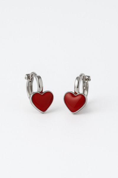 MakeWell Non-Perforated Earrings Ear Heart Design Clip-On Children's Earrings for Children Without Holes