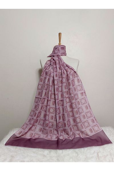 REMOMODA Patterned Chiffon Shawl 70 X 185 cm
