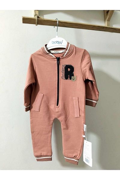 krm kerem bebe Hug Me Back Detailed Zippered Baby Boy Jumpsuit
