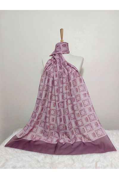 REMOMODA Patterned Chiffon Shawl 70 X 185 cm