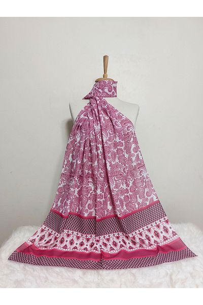 REMOMODA Ethnic Patterned Chiffon Shawl