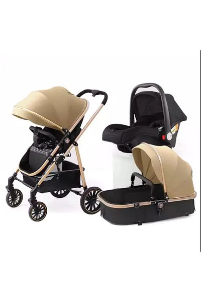 OEM 3 in 1 baby stroller, pram, car seat, sports part, shock absorbers, compact folding, net