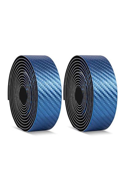 Choice Blue Road Bike Tape Carbon Fiber Texture Handlebar Cover Anti-Slip Bicycle Handles Bar Wrap Race Gra