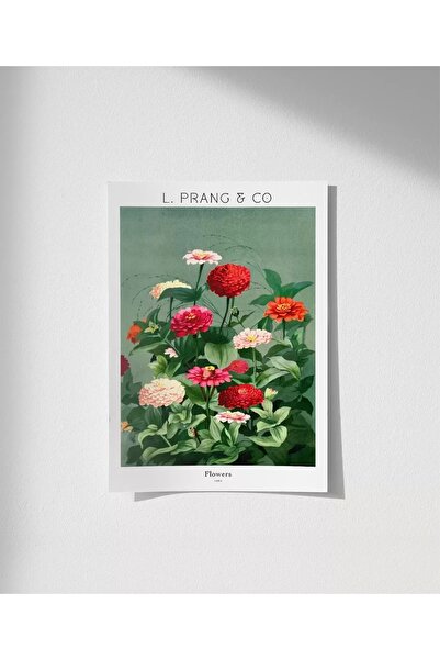 VOGLOO Çerçevesiz Poster L. Prang Çiçekler