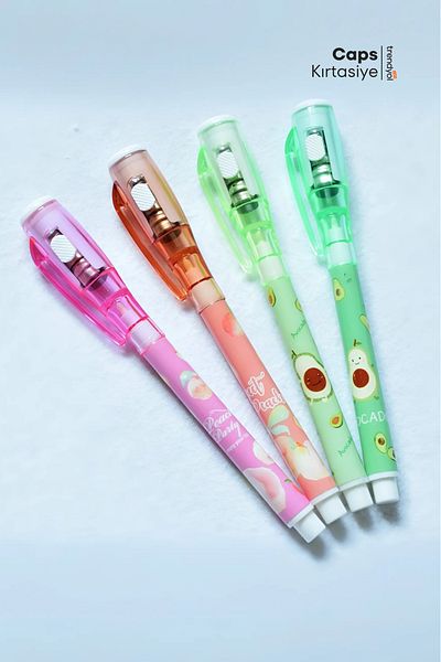caps office 4 Invisible Ink Pen Set – Avocado, Peach, Strawberry Themed