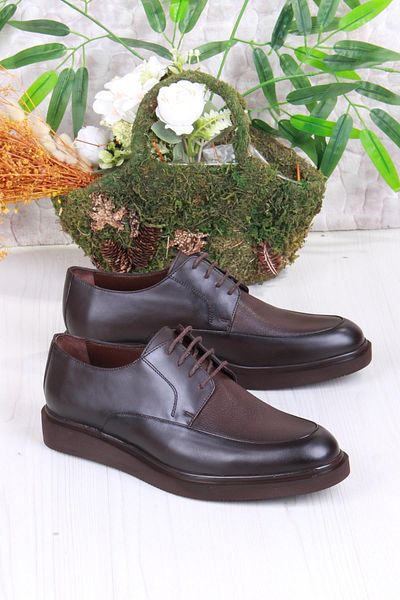 Mehmet Mete 42243 Comfortable Lightweight Genuine Leather Men's Shoes