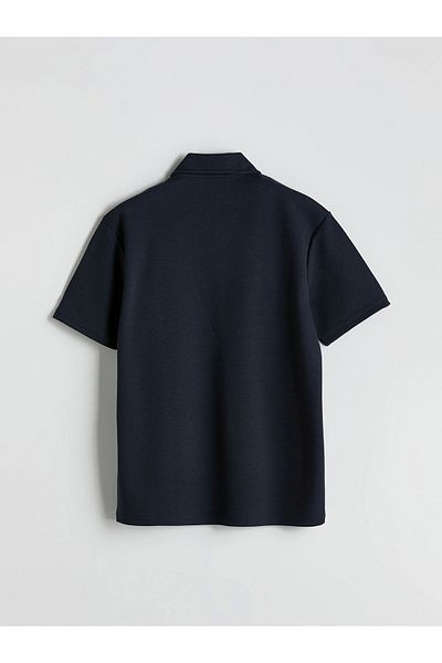 LC Waikiki Ανδρικό κοντομάνικο μπλουζάκι LCW Vision Navy Blue Polo γιακά