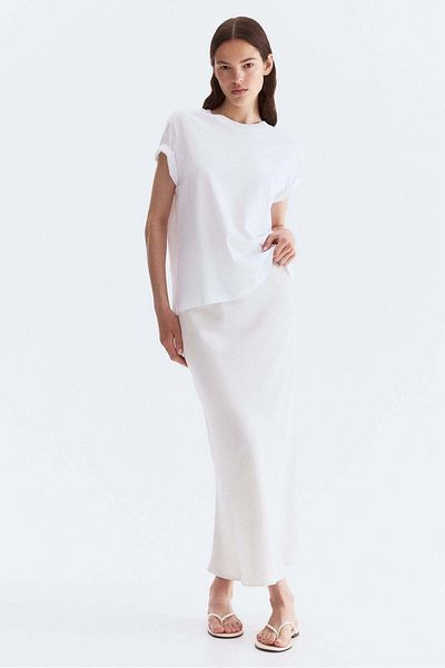 H&M Satin Maxi Skirt