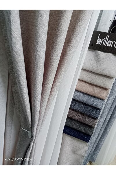 Store Brillanthome kendinden desenli Fon Perde modeli