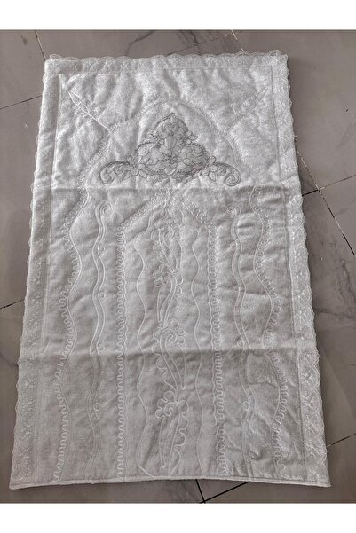 HAYRAN HOME Special Boxed Double French Laced Dowry Bridal Blanket Set Cream