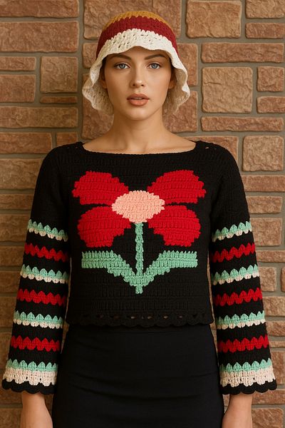 El örgüsü Ydr Design Double Sided Use Sweater