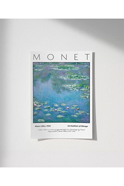 VOGLOO Çerçevesiz Poster Claude Monet Zambaklar (2)