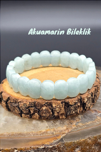 NBS Beautiful Naturel Stones Akuamarin Doğal Taş Bileklik Unisex ( Çok Kalite...
