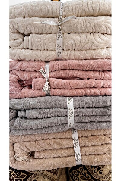 HAYRAN HOME Special Boxed Double French Laced Dowry Bridal Blanket Set Cream