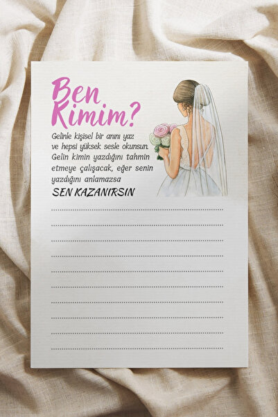 Metranya Ben Kimim ? 15 Adet Bekarlığa Veda Partisi Oyun Kartı Nedime Soru Kartları Bride To Be Gelin Düğün