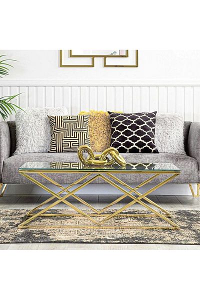 private house Gold center service table (120*60)
