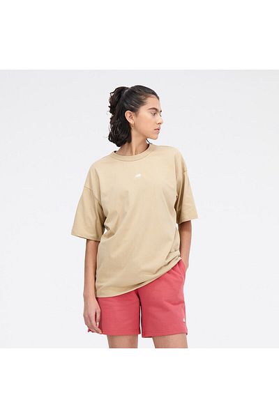 New Balance Wnt1403 تي شيرت نسائي بيج