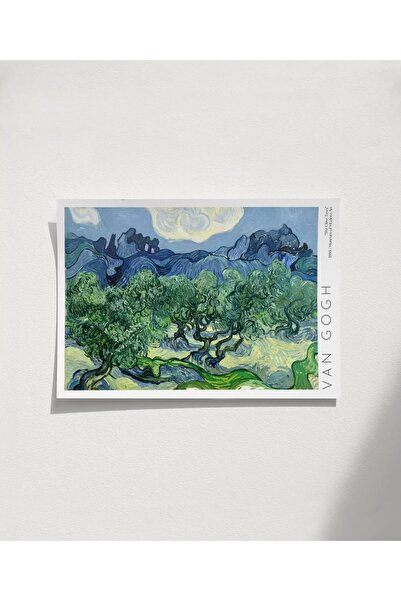 VOGLOO Çerçevesiz Poster Vincent Van Gogh Zeytin Ağaçları (2)