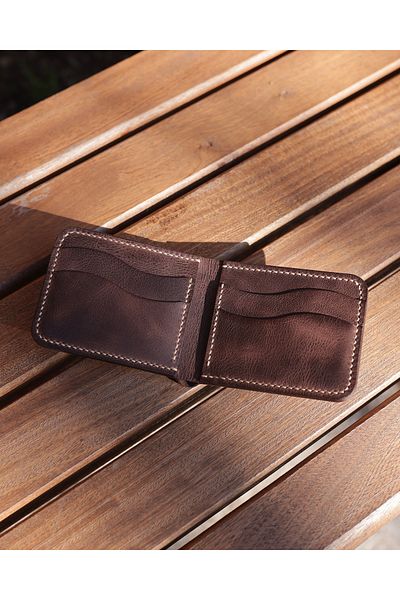 FocusDeri Handmade Classic Brown Men's Wallet
