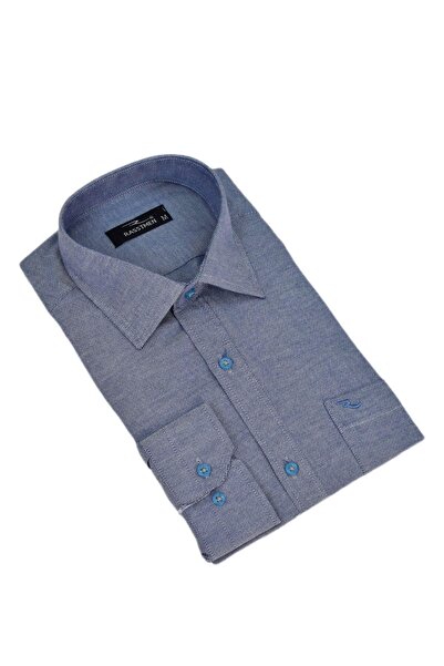 rasstmen Чоловіча класична сорочка з довгими рукавами та однією кишенею BGL-ST04568