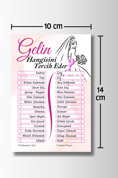 Metranya Gelin Hangisini Tercih Eder? 15 Adet Bekarlığa Veda Partisi Oyun Kartı Bride To Be Nedime Soru Kartı