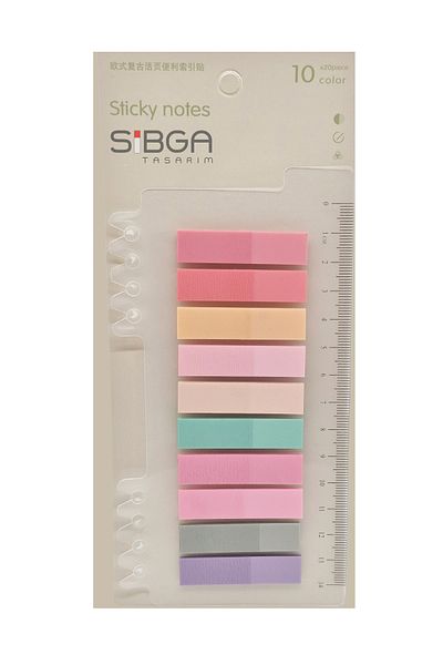 sibga tasarım Transparent Color Postit Post-It Post It. Book Marker Bookmark Postit Sticker Note Paper 200 Sheets