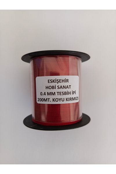 Eskişehir hobi sanat 200 Meters Dark Red Color 0.4 mm Rosary Thread
