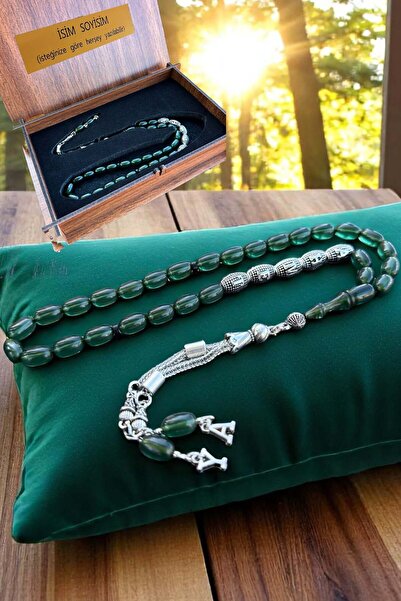 Atolyezone Sertifikalı Sıkma Ateş Kehribar Tesbih Hediyelik Harfli, İsimli Te...