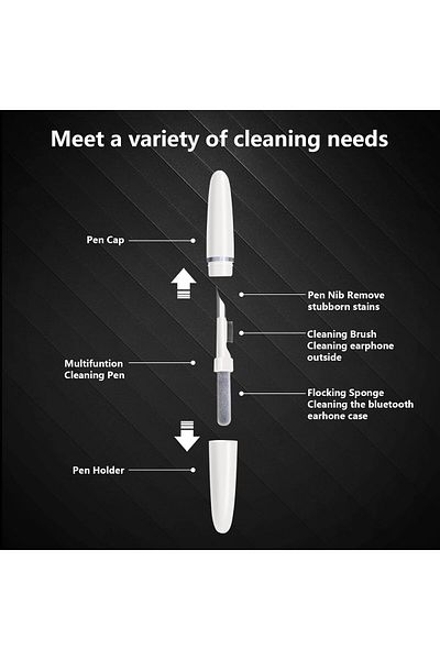 Generic 2PCS Bluetooth Earbuds Cleaning Pen,Headphones Cleaning Tool Multi-Function Cleaner Kit