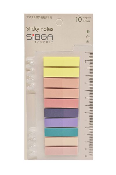 sibga tasarım Transparent Color Postit Post-It Post It. Book Marker Bookmark Postit Sticker Note Paper 200 Sheets