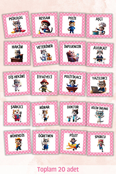 Metranya Diş Buğdayı Meslek Kartları 20 Adet İlk Dişim Çıktı Hediyesi Diş Buğ...