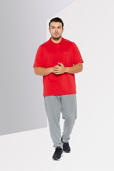 Puma X Scuderia Ferrari Men Sportswear Fit Short Sleeves Training Polo Shirt, Red