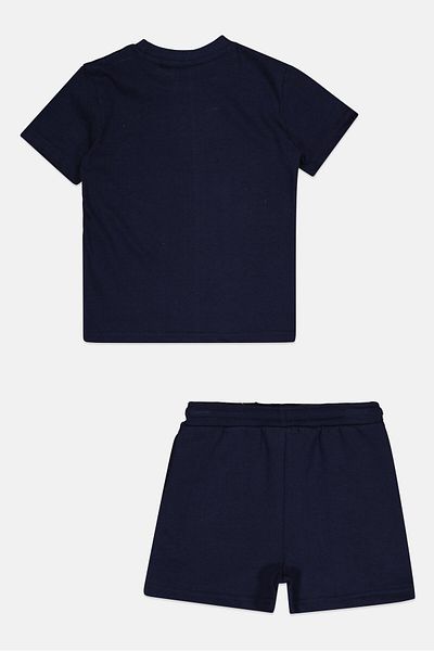 Nicce Kids Boy 2 Pieces Brand Logo Top And Short Set, Navy