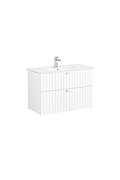 VitrA Root Groove 69457 Lavabo Dolabı, 100 Cm, Mat Beyaz