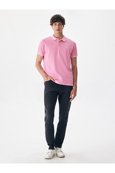 Ltb Ροζ μπλουζάκι με λαιμόκοψη Polo Faded Effect