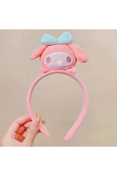 Miniso عصابة رأس دمية محشوة من ميلودي كيوت سانريو سينامورول، إكسسوارات شعر أنمي كورومي كاواي من ميلودي
