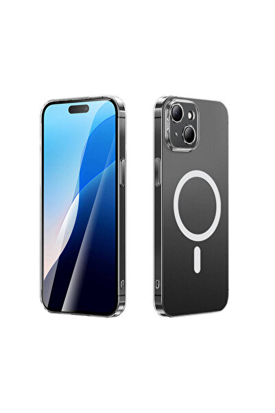 zore Pandatech iPhone 15 Pro Uyumlu Şeffaf Megsafe Uyumlu Sert Kılıf