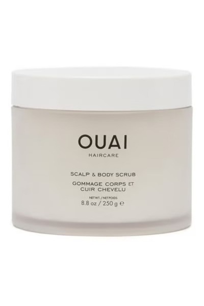 OUAI مقشر فروة الرأس والجسم - ميلروز بليس، عطر، مقشر ومرطب، 250 غرام