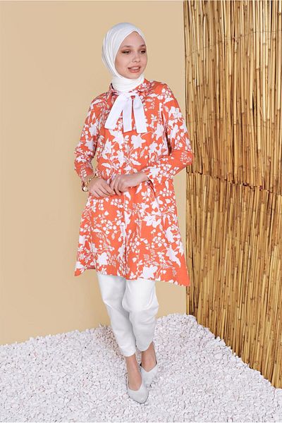 Alvina Flower Patterned Tunic 41804