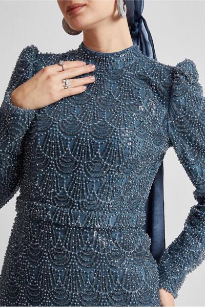 Alvina BONCUK İŞLEMELİ ABİYE ELBİSE 50513