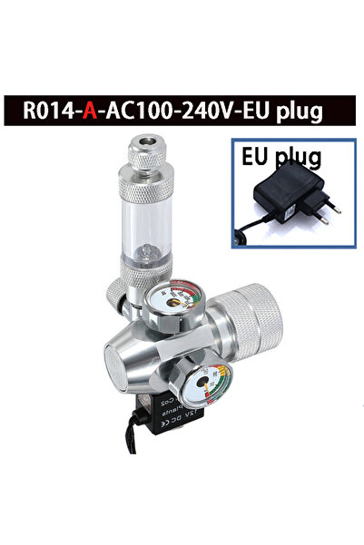 Choice6 منظم ثاني أكسيد الكربون لحوض السمك CGA320 R104-A-EU، صمام كهرومغناطيسي، عداد فقاعات، جهاز تحكم ثاني أكسيد الكربون