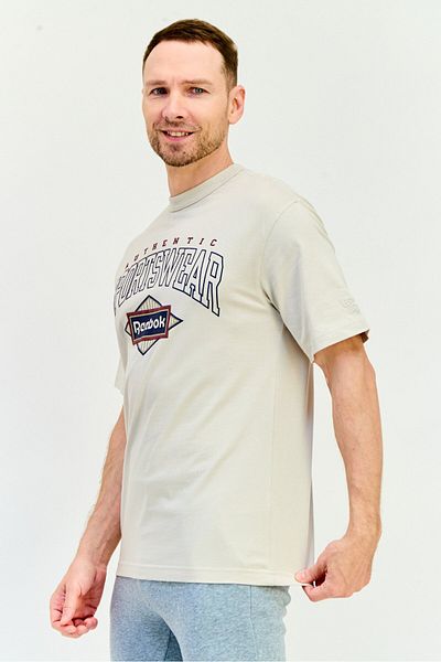 Reebok Men Sportswear Fit Short Sleeve Outdoor T-shirt, Beige