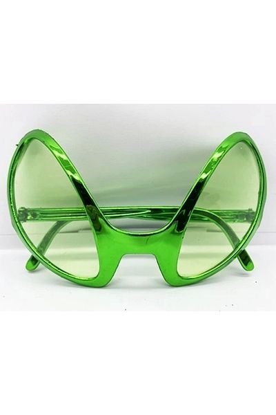 PRATİKOBA Retro Glasses - 80's 90's Party Glasses Green Color 8x13 Cm